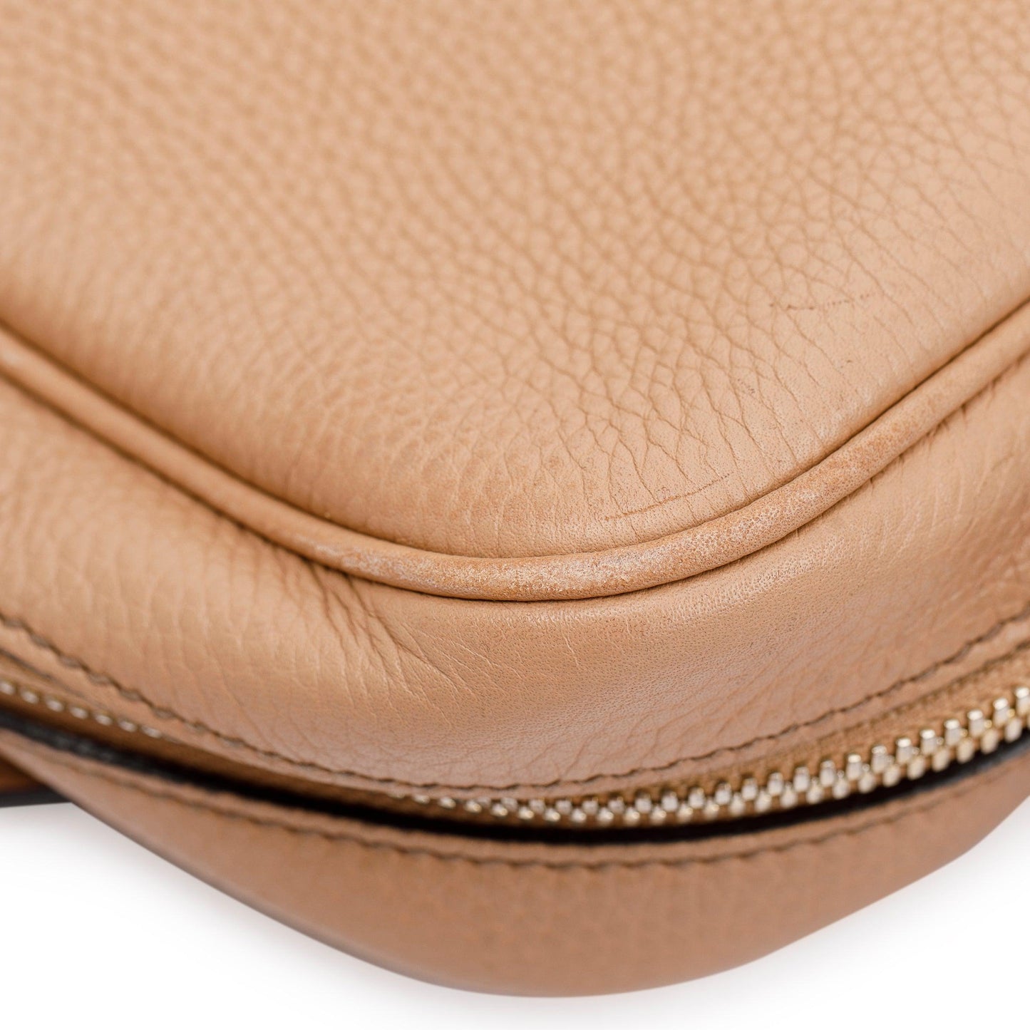 Gucci Beige Calfskin Leather Small Soho Disco Bag