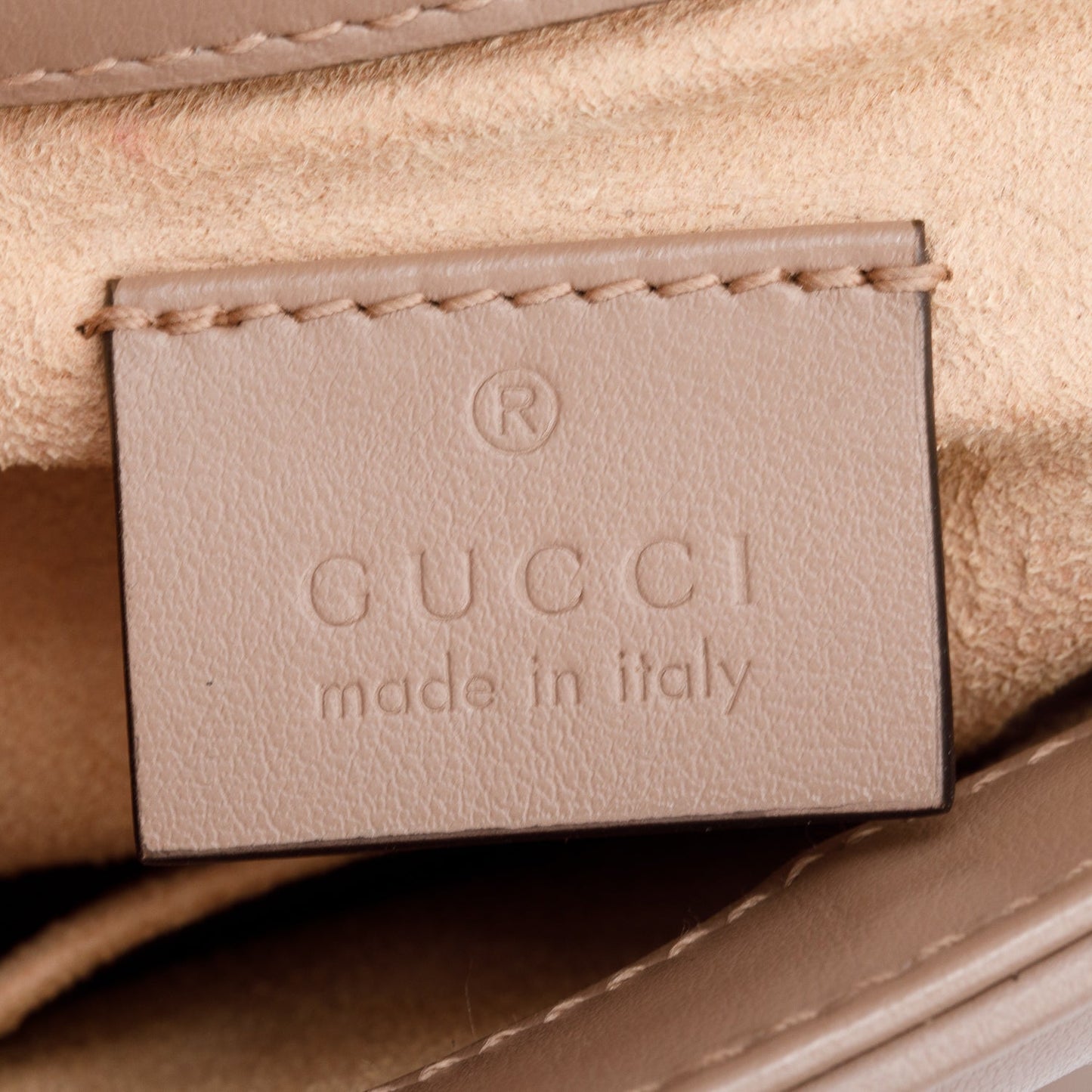 Gucci Beige Calfskin Matelasse GG Marmont Mini Top Handle Shoulder Bag
