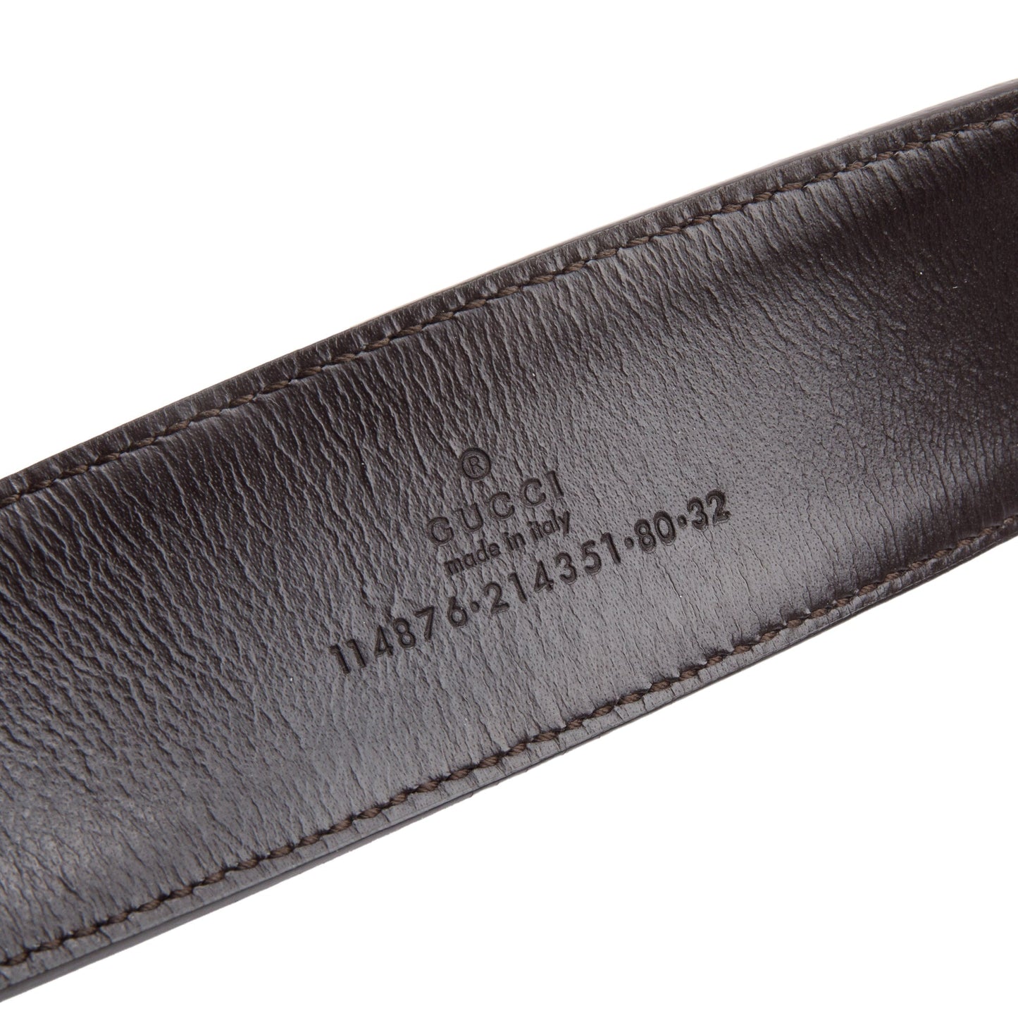 Gucci Beige GG Canvas Belt With Interlocking G Buckle 80 32