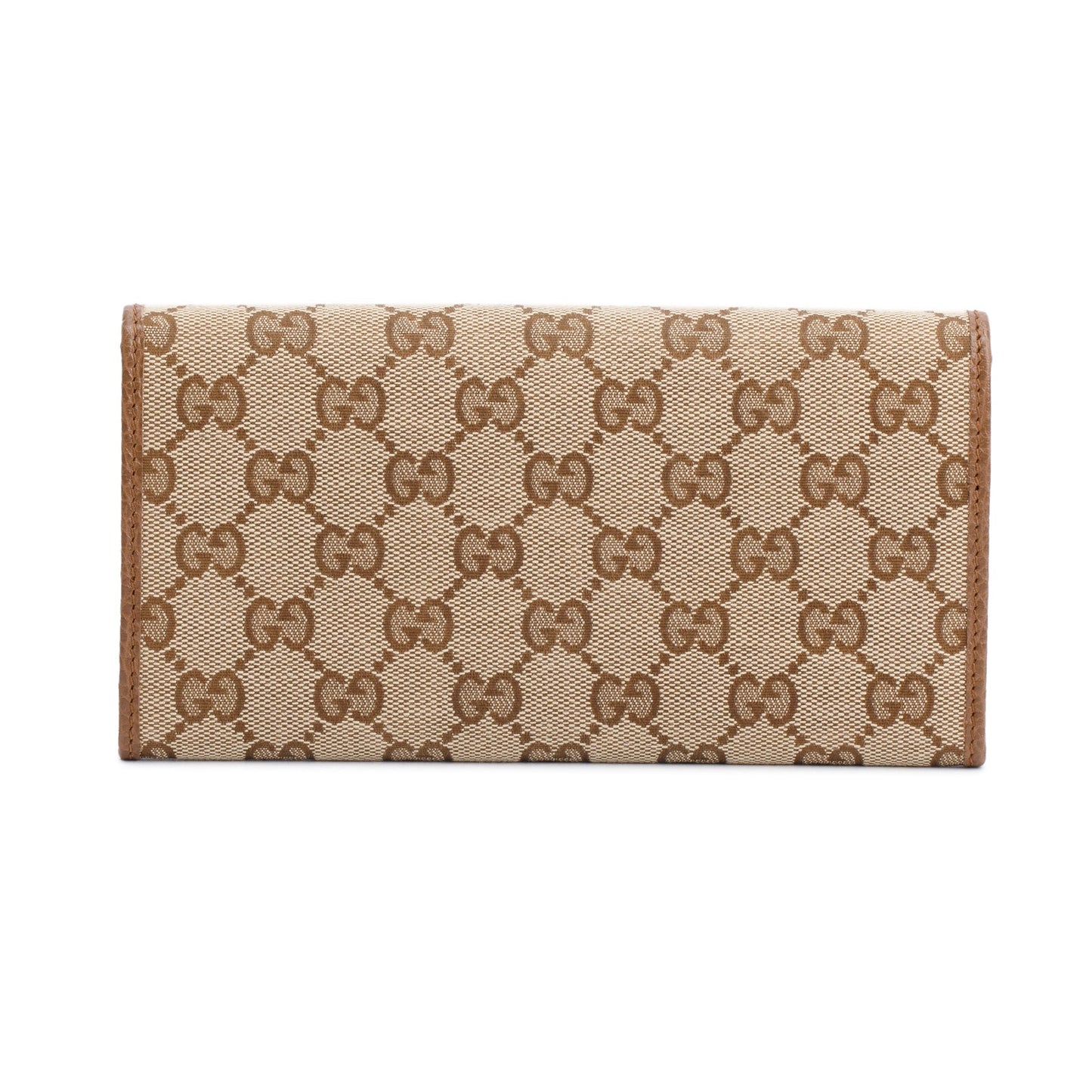 Gucci Beige GG Canvas Continental Flap Wallet