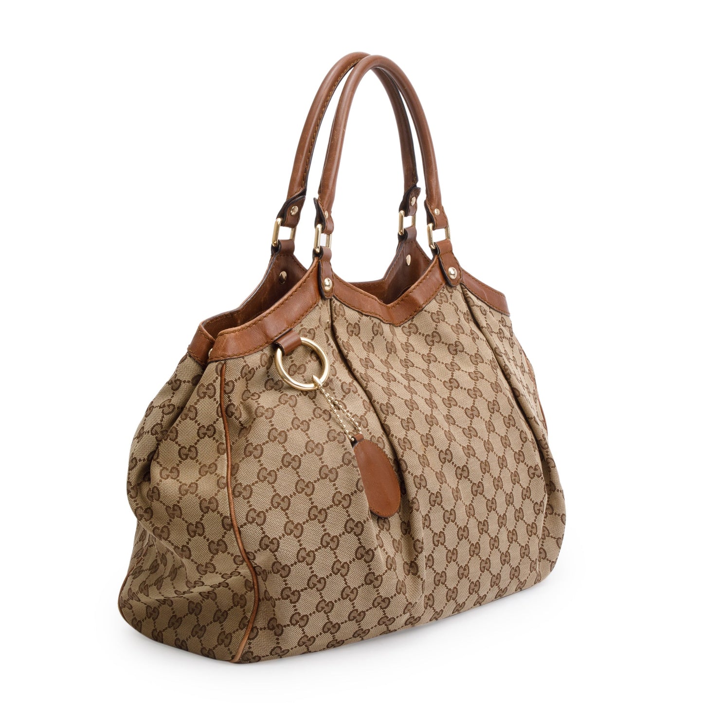 Gucci Beige GG Canvas Large Sukey Tote