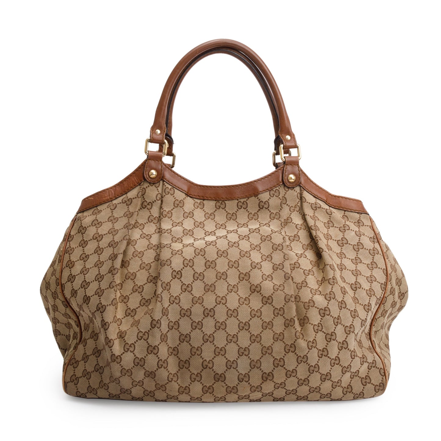 Gucci Beige GG Canvas Large Sukey Tote