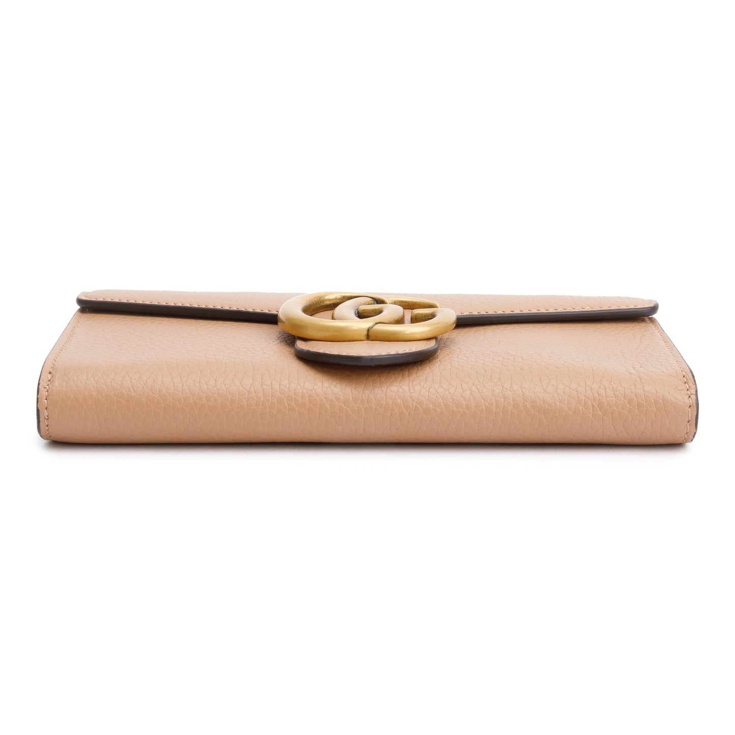 Gucci Beige GG Marmont Leather Continental Wallet