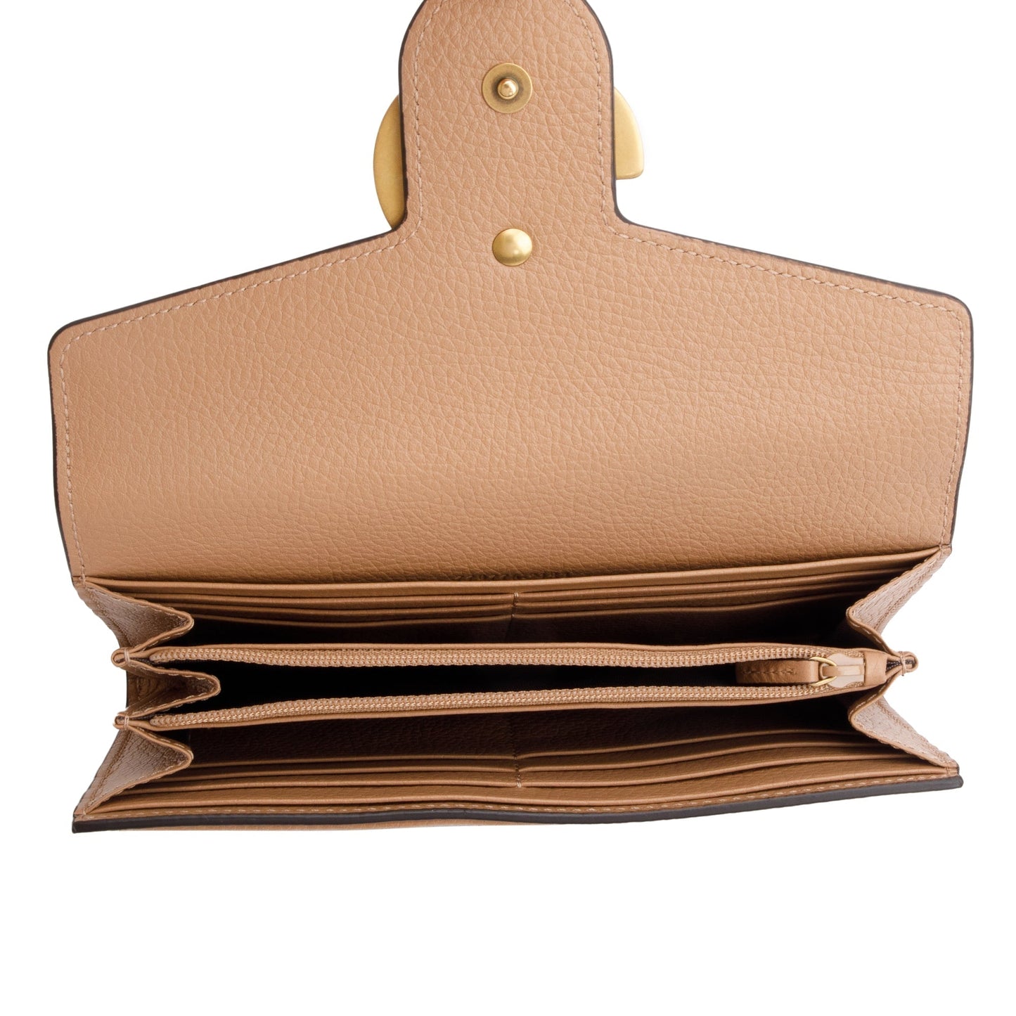 Gucci Beige GG Marmont Leather Continental Wallet