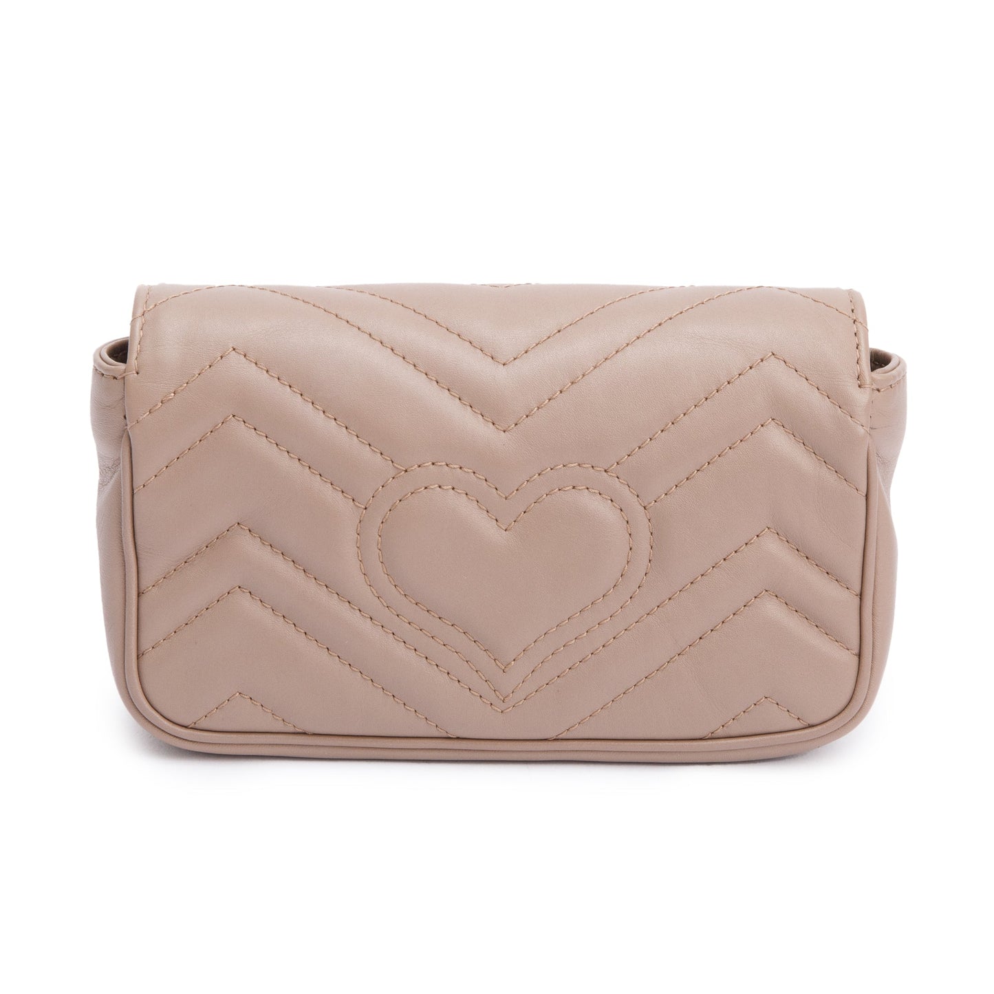 Gucci Beige GG Marmont Matelasse Leather Super Mini Bag