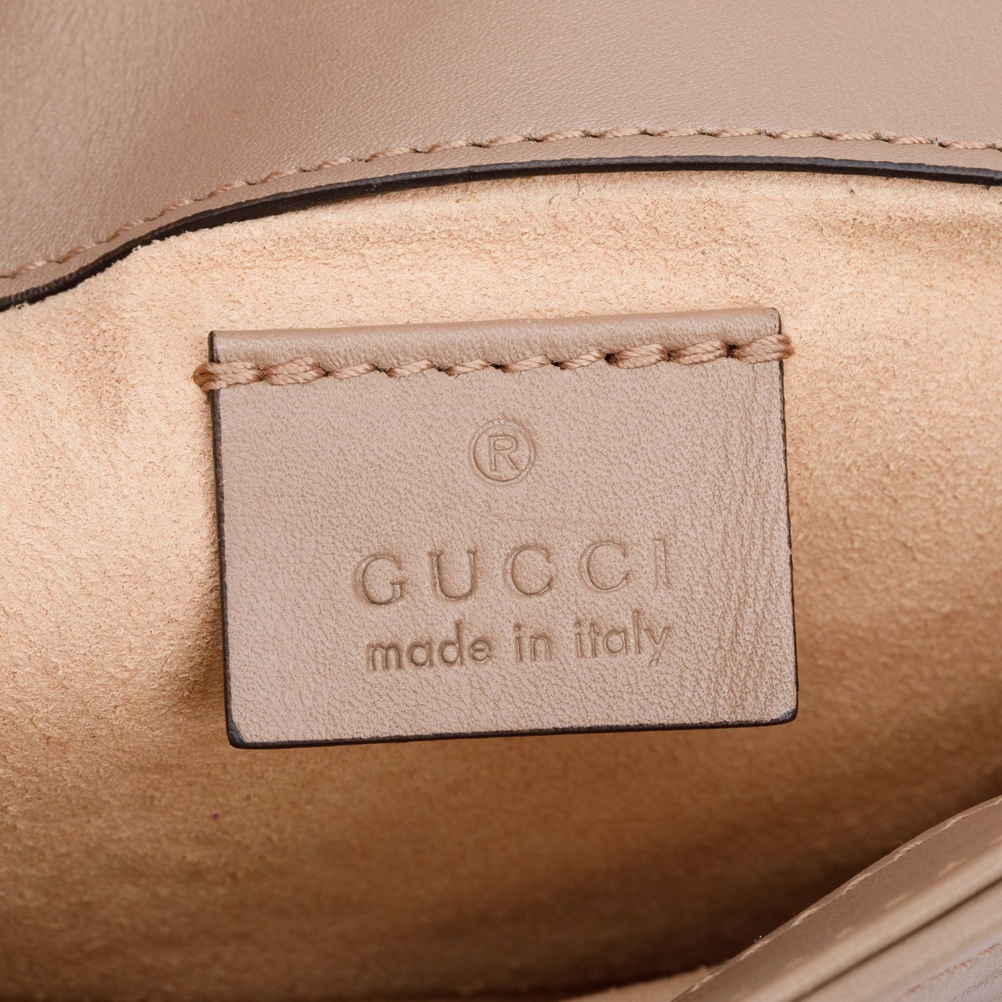 Gucci Beige GG Marmont Matelasse Leather Super Mini Bag