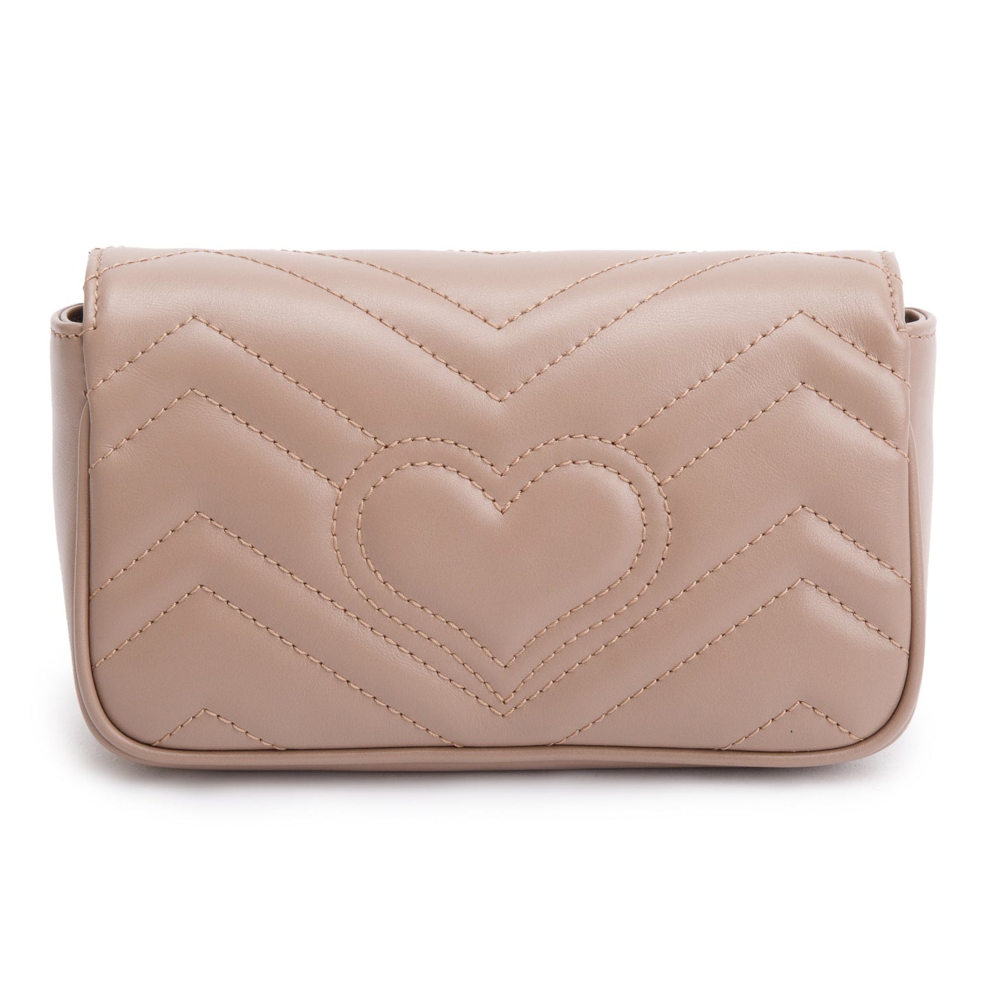 Gucci Beige GG Marmont Matelasse Leather Super Mini Bag