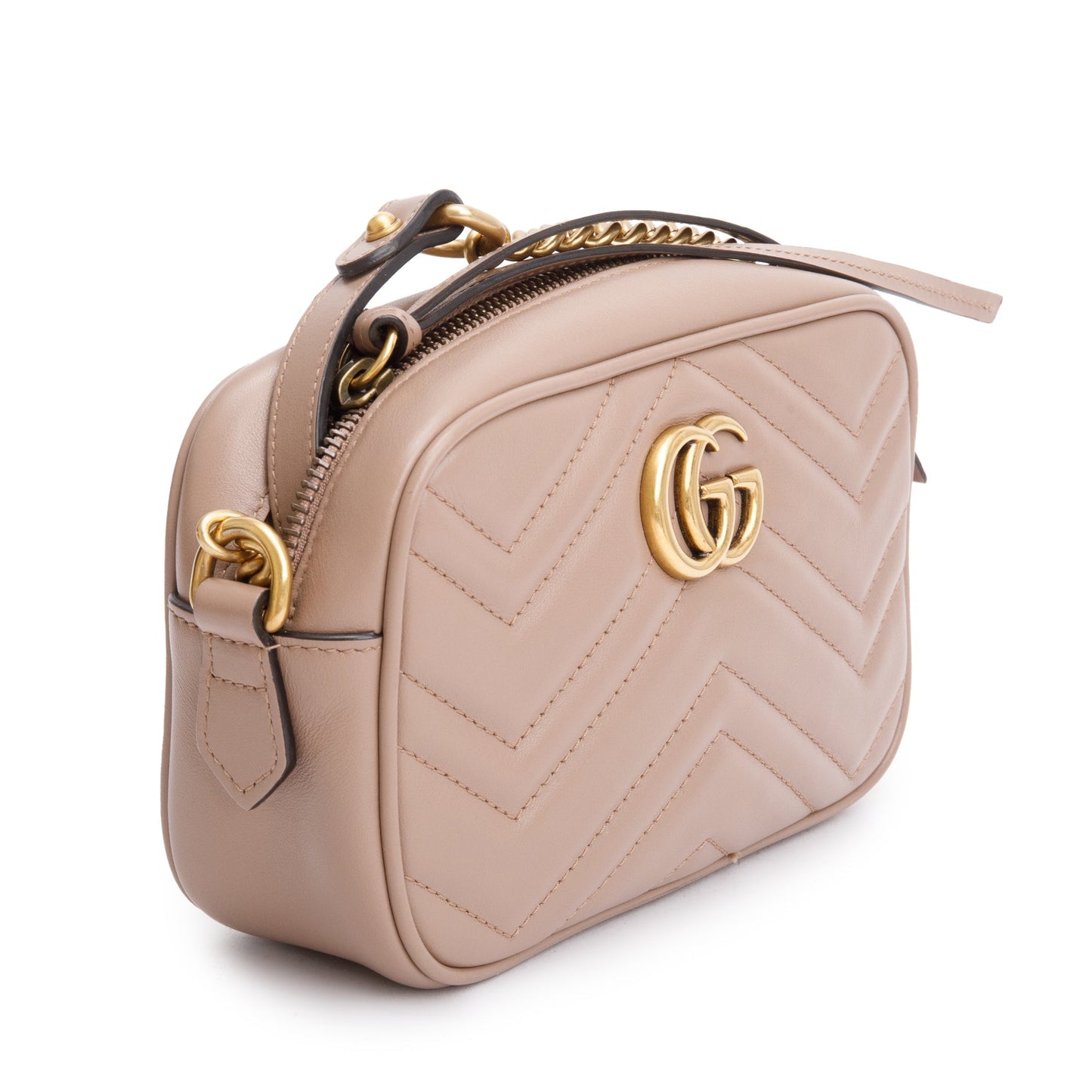 Gucci Beige  GG Marmont Matelasse Mini Shoulder Bag