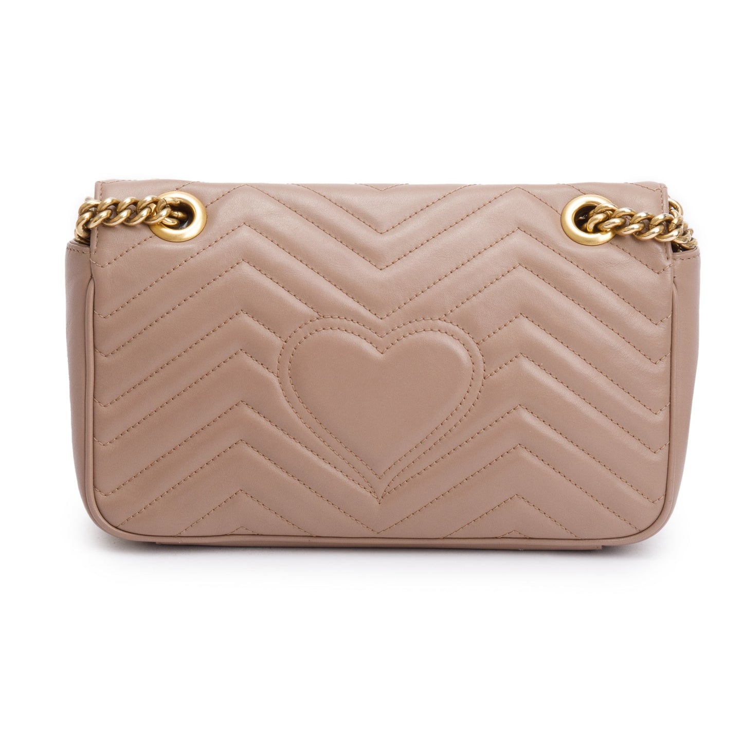 Gucci Beige GG Marmont Matelasse Small Shoulder Bag