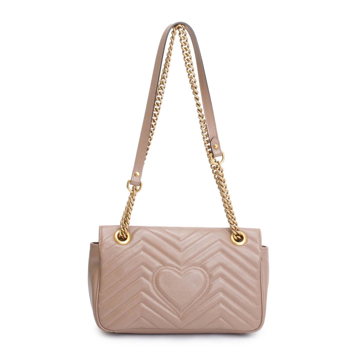 Gucci Beige GG Marmont Matelasse Small Shoulder Bag