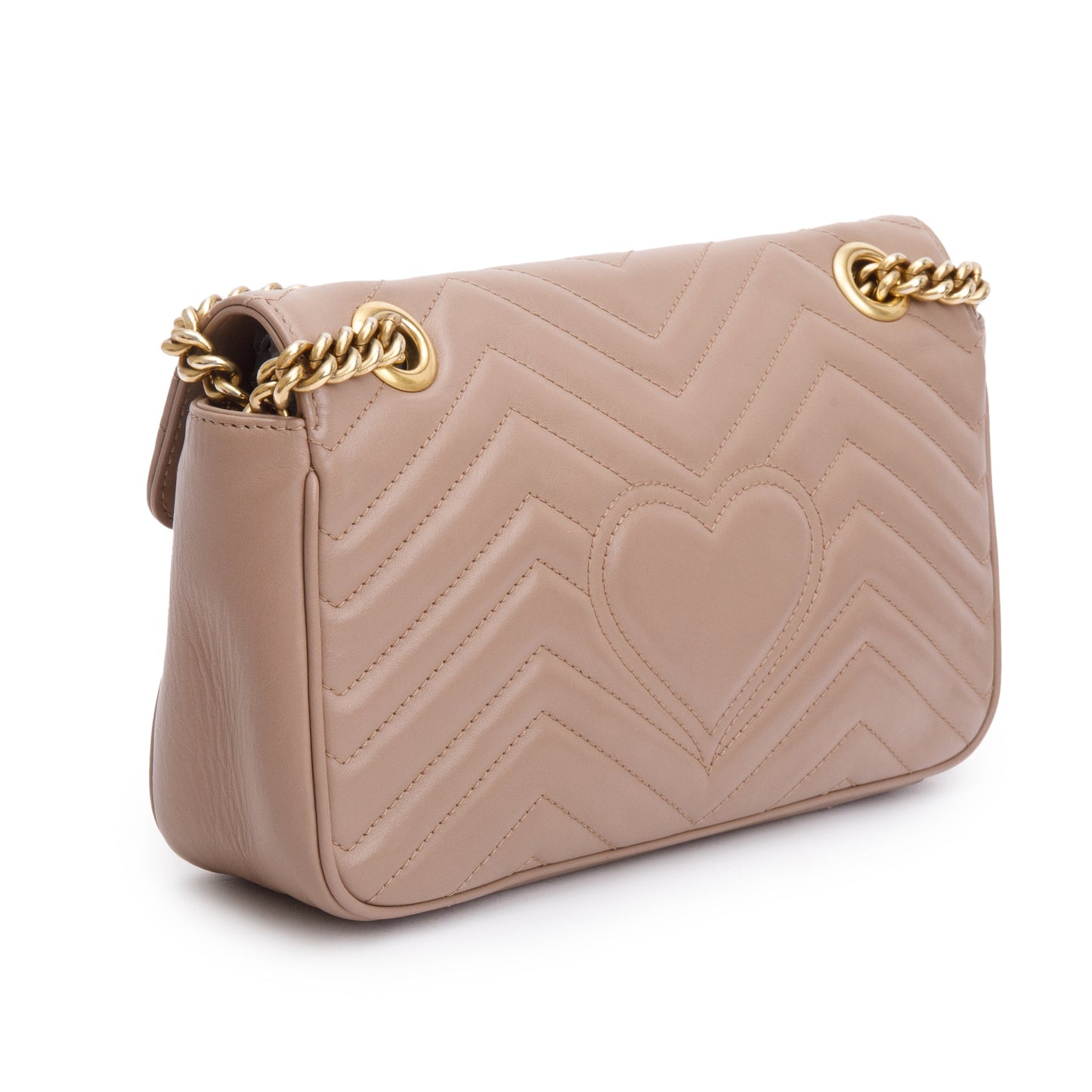 Gucci Beige GG Marmont Matelasse Small Shoulder Bag