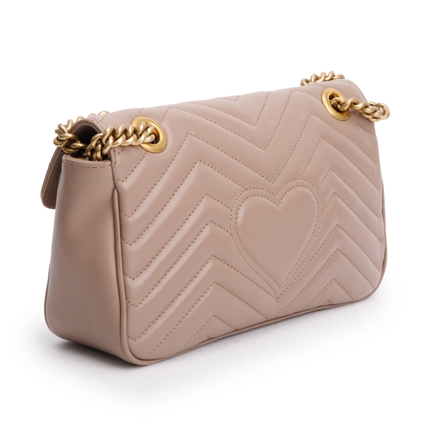Gucci Beige GG Marmont Matelasse Small Shoulder Bag
