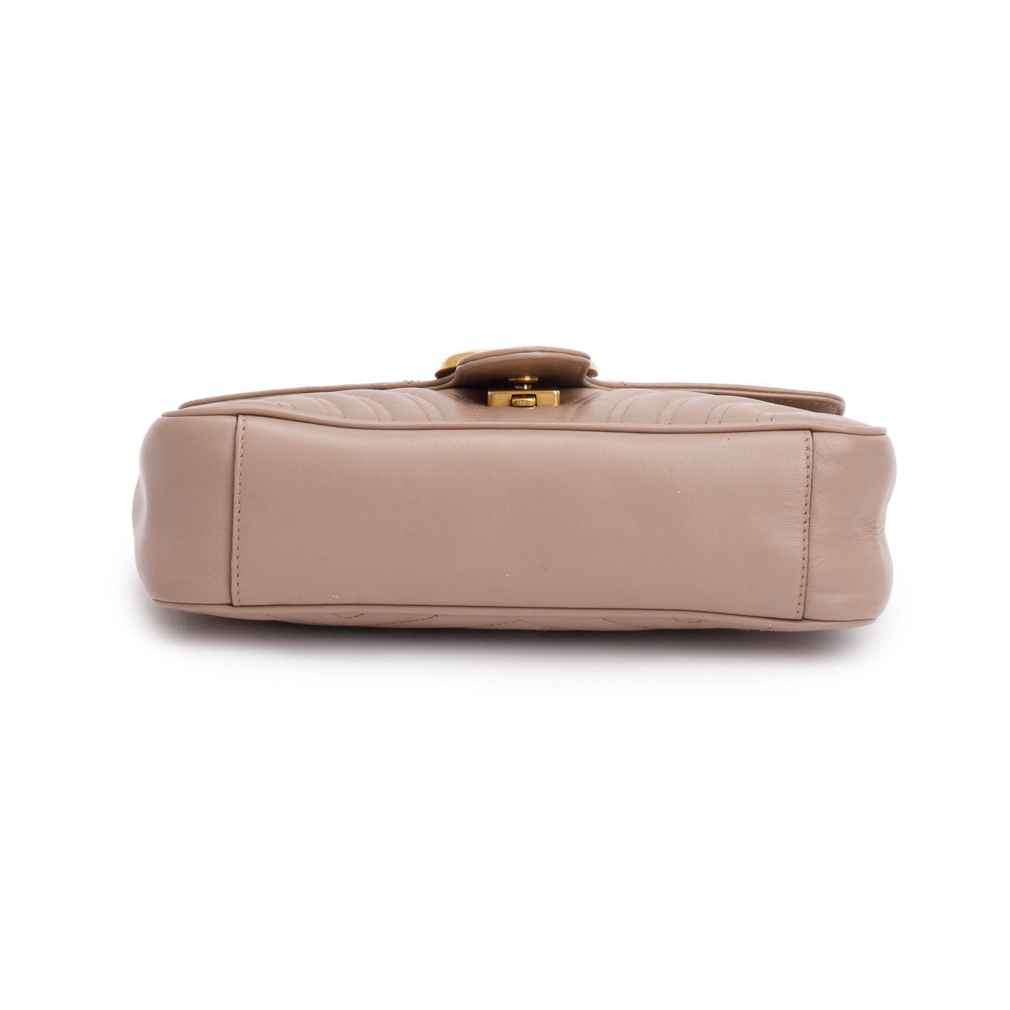 Gucci Beige GG Marmont Matelasse Small Shoulder Bag