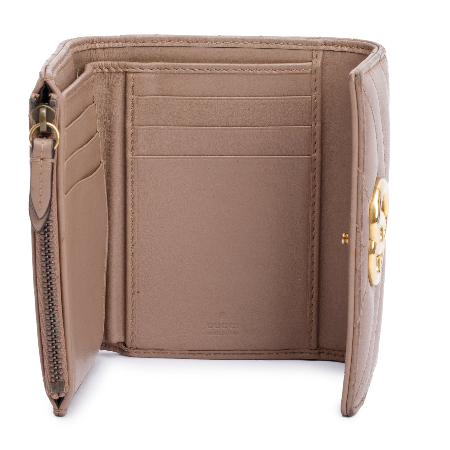 Gucci Beige GG Marmont Matelasse Wallet