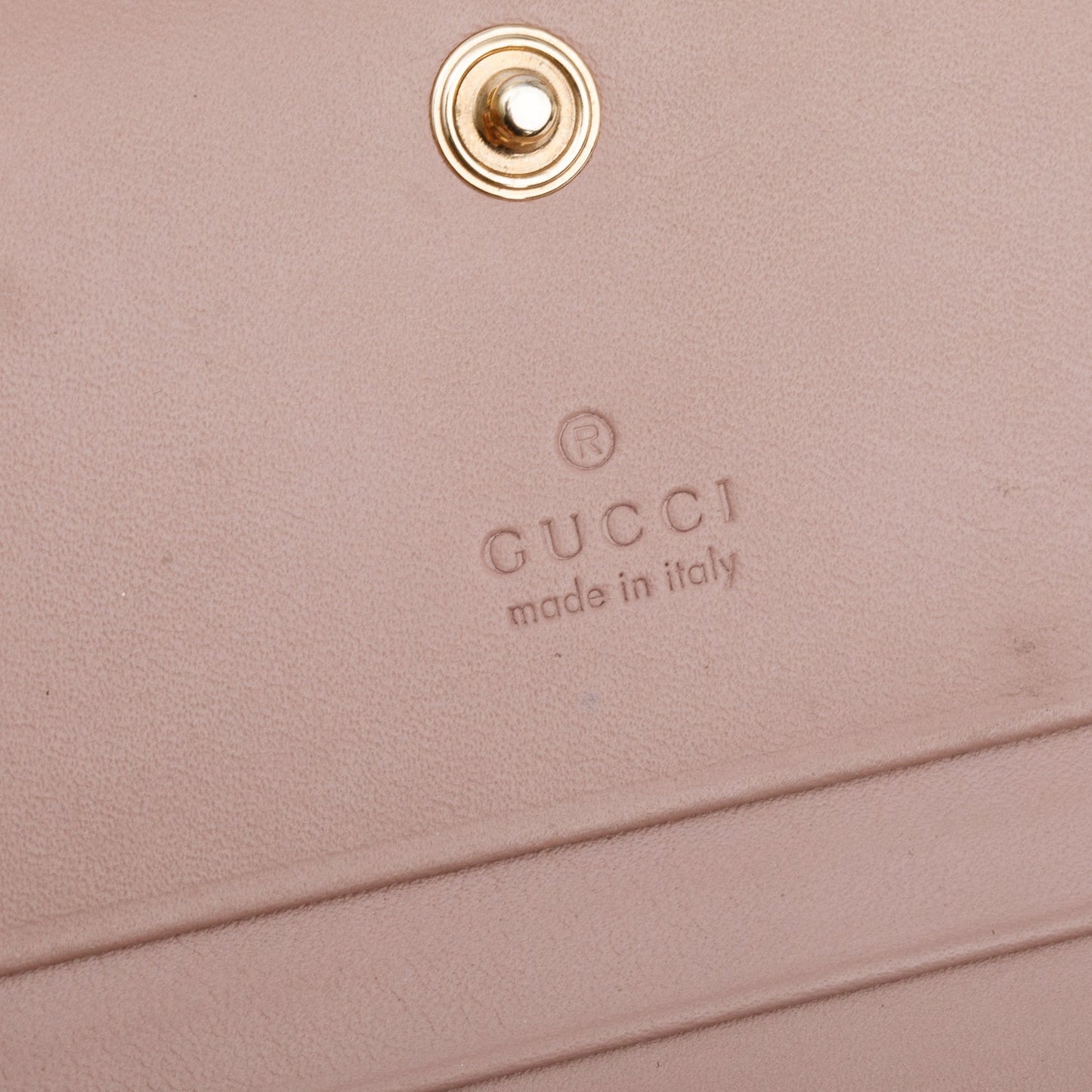 Gucci Beige GG Signature Leather Card Case Wallet