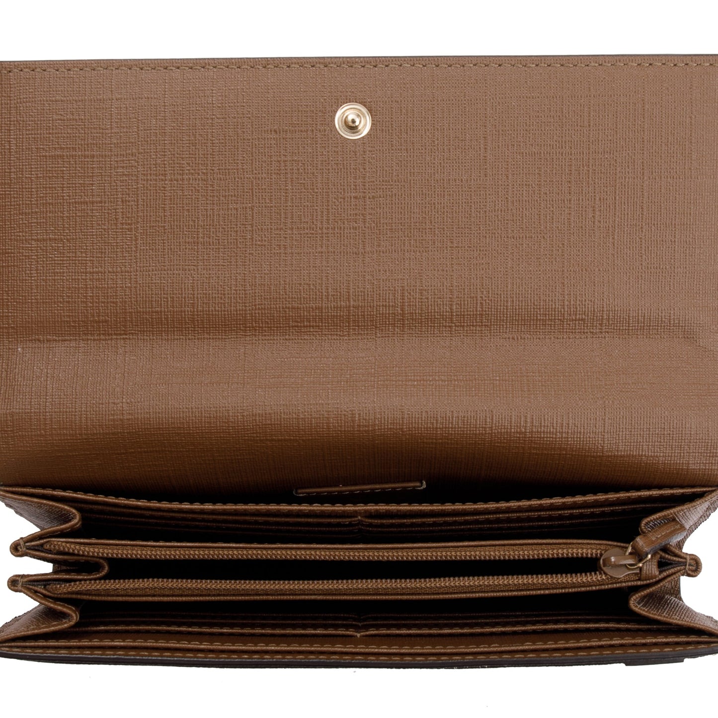 Gucci Beige GG Supreme Canvas Nice Continental Flap Wallet