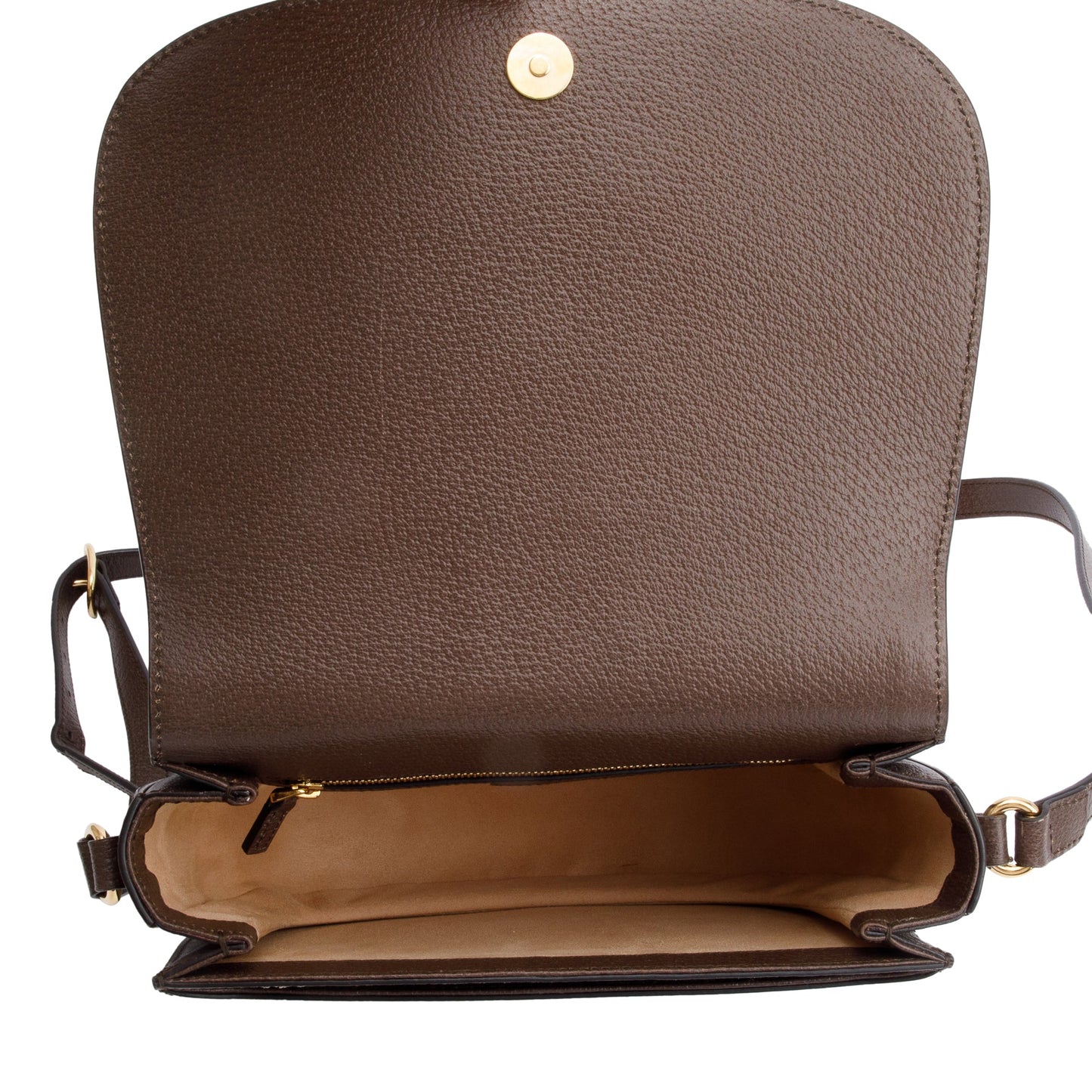 Gucci Beige GG Supreme Web Small Ophidia Flap Messenger Bag