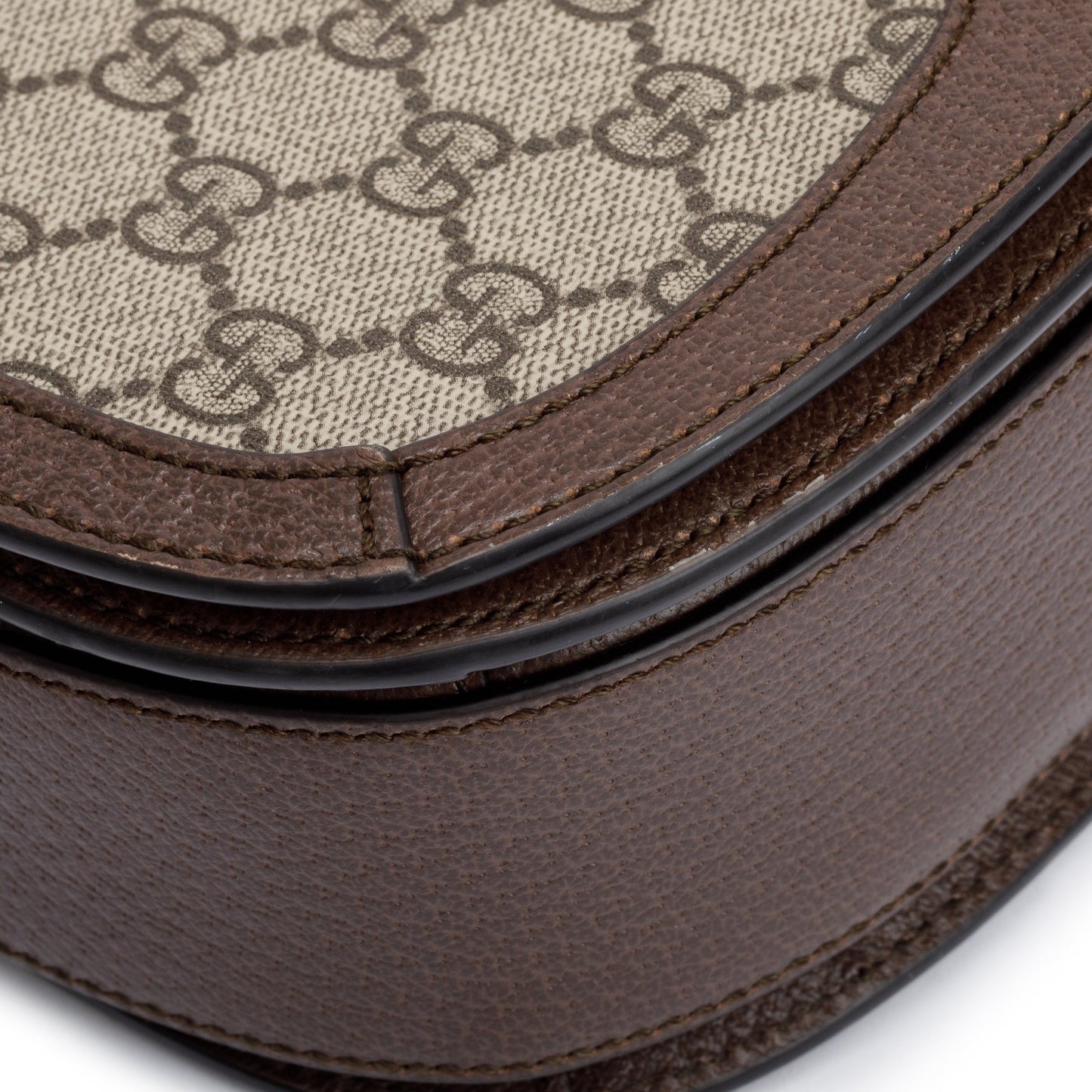 Gucci Beige GG Supreme Web Small Ophidia Flap Messenger Bag