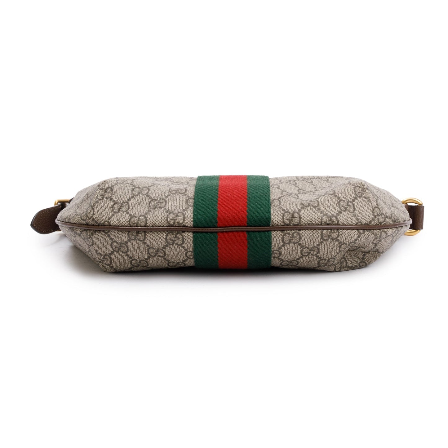 Gucci Beige GG Supreme Web Small Ophidia Half Moon Hobo