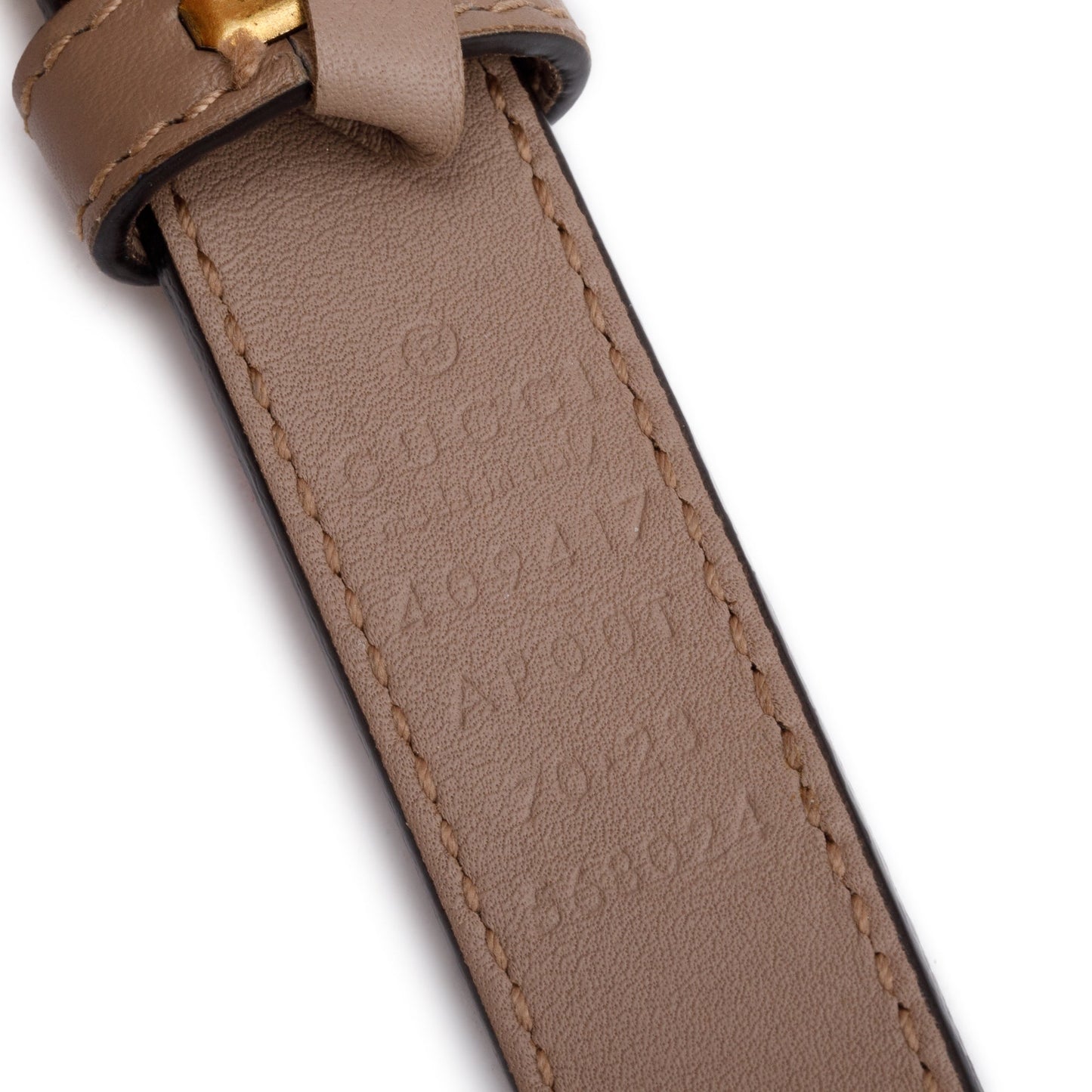 Gucci Beige Leather Thin Belt with Double G Buckle, 70 28
