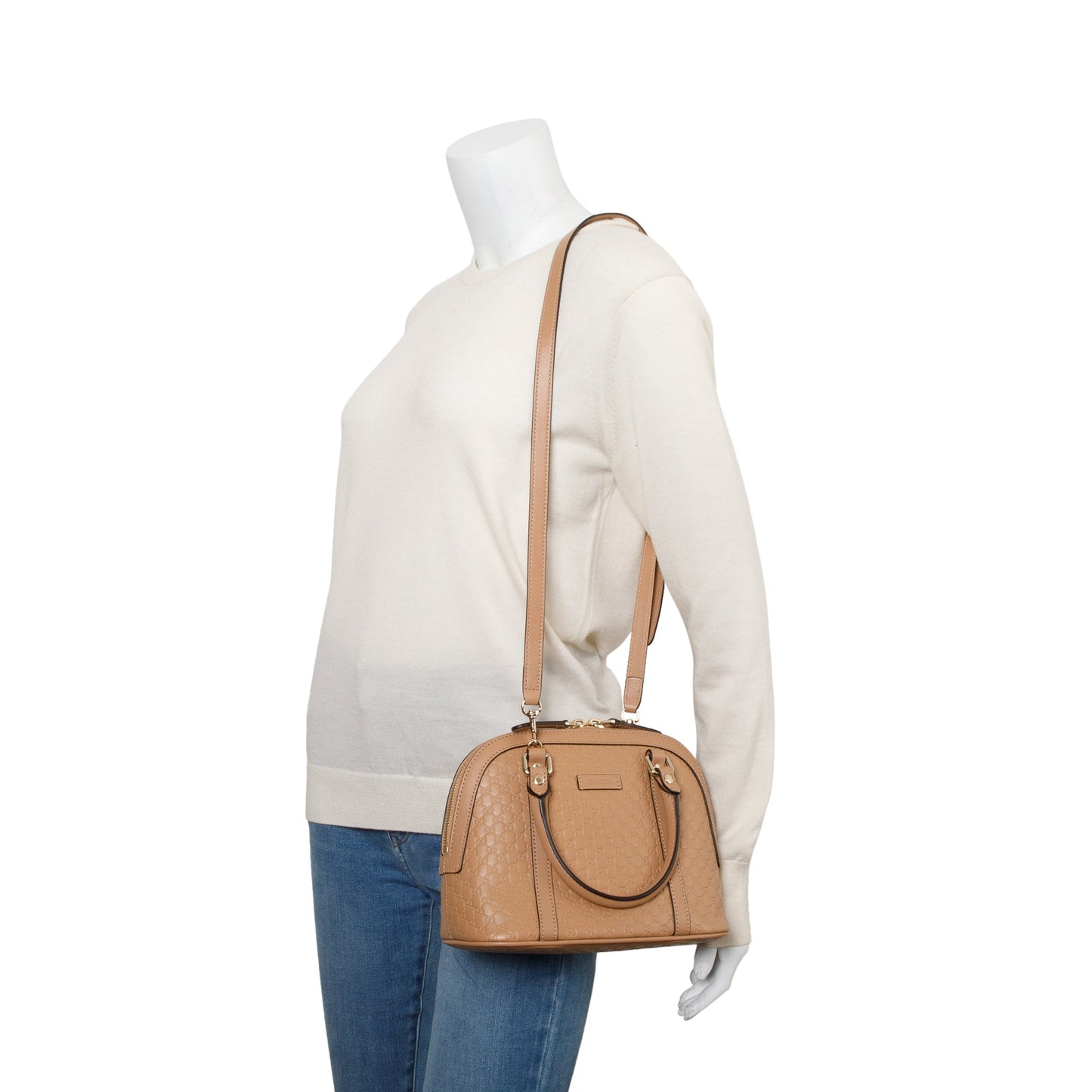 Gucci Beige Microguccissima Leather Mini Dome Bag