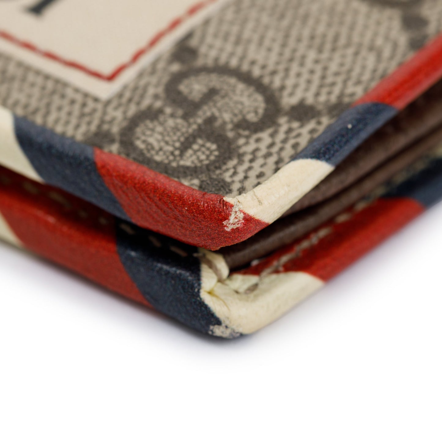 Gucci Beige & Multicolour Courrier GG Supreme Bifold Wallet