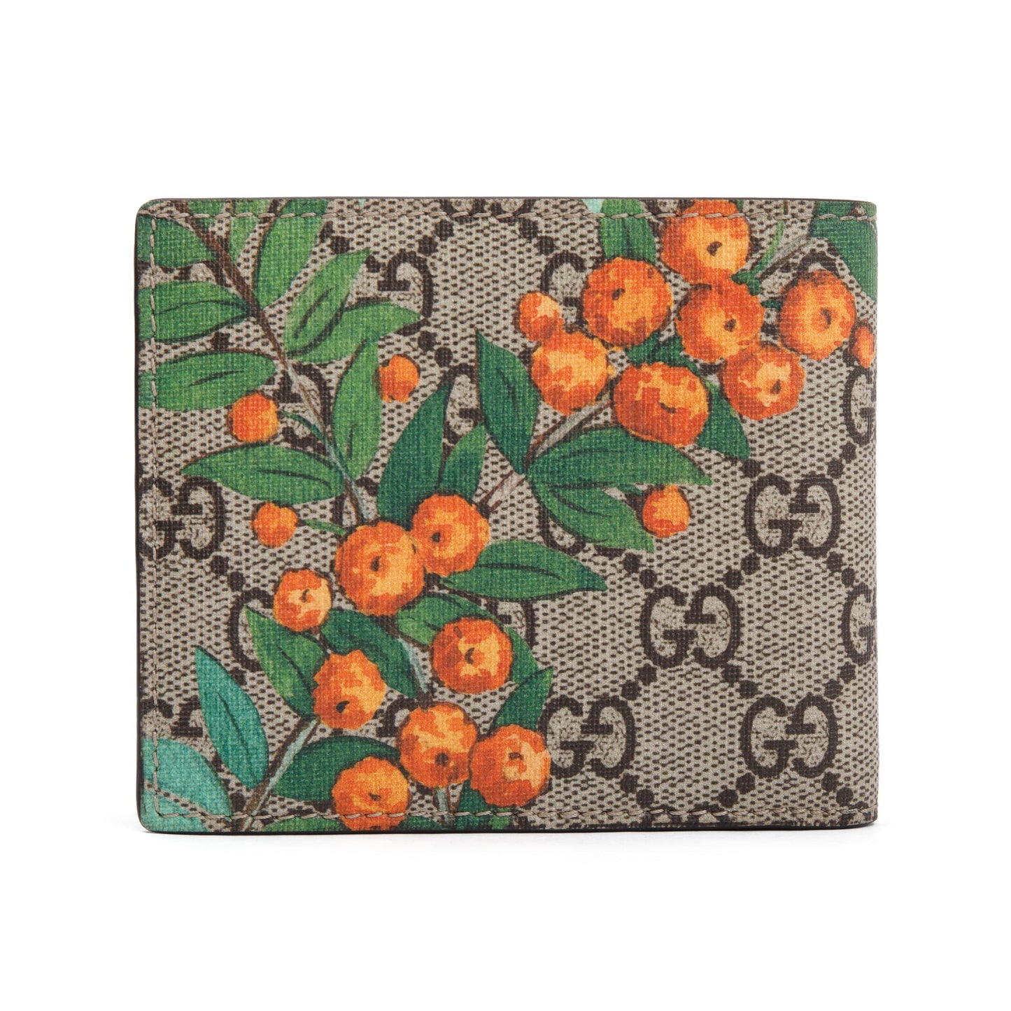Gucci Beige & Multicolour GG Supreme Tian Bifold Wallet
