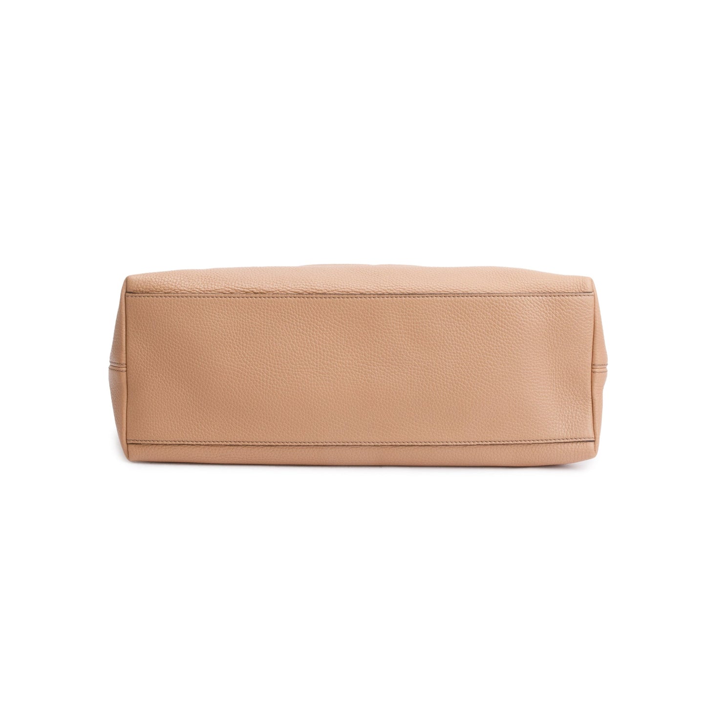 Gucci Beige Pebbled Calfksin Leather Medium Soho Chain Tote