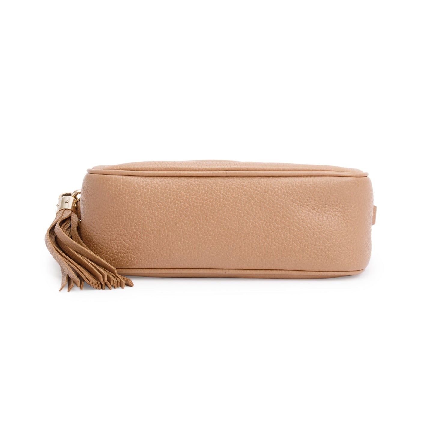 Gucci Beige Pebbled Calfskin Leather Small Soho Disco Bag