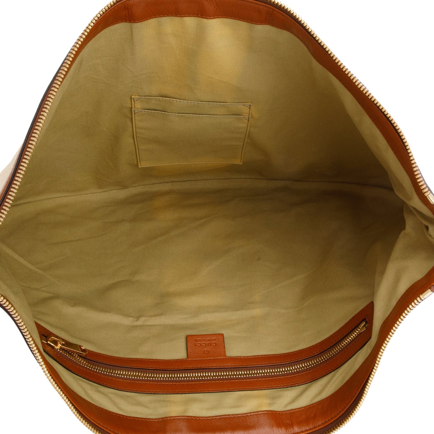 Gucci Beige Vintage GG Supreme Web Large Ophidia Half Moon Hobo