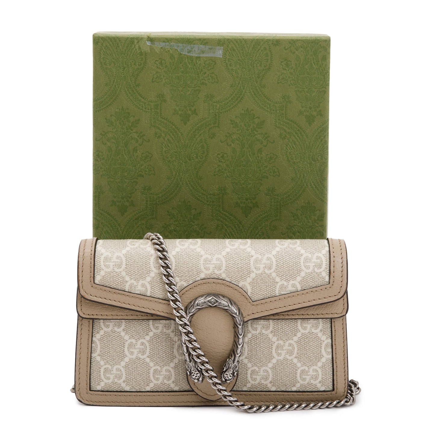 Gucci Beige & White GG Supreme Dionysus Super Mini Bag
