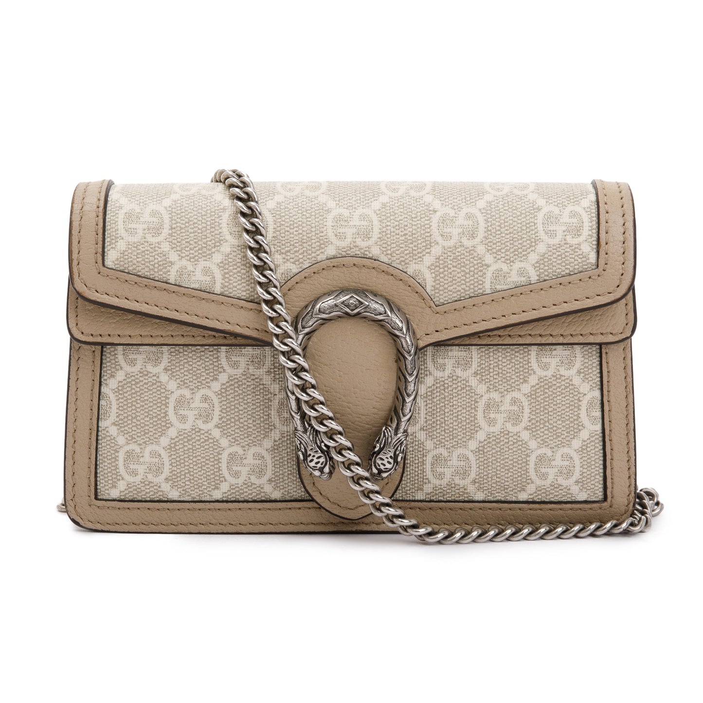 Gucci Beige & White GG Supreme Dionysus Super Mini Bag