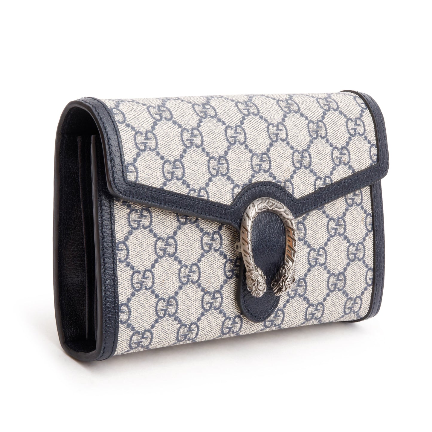 Gucci Beige/Blue Dionysus GG Supreme Wallet on Chain