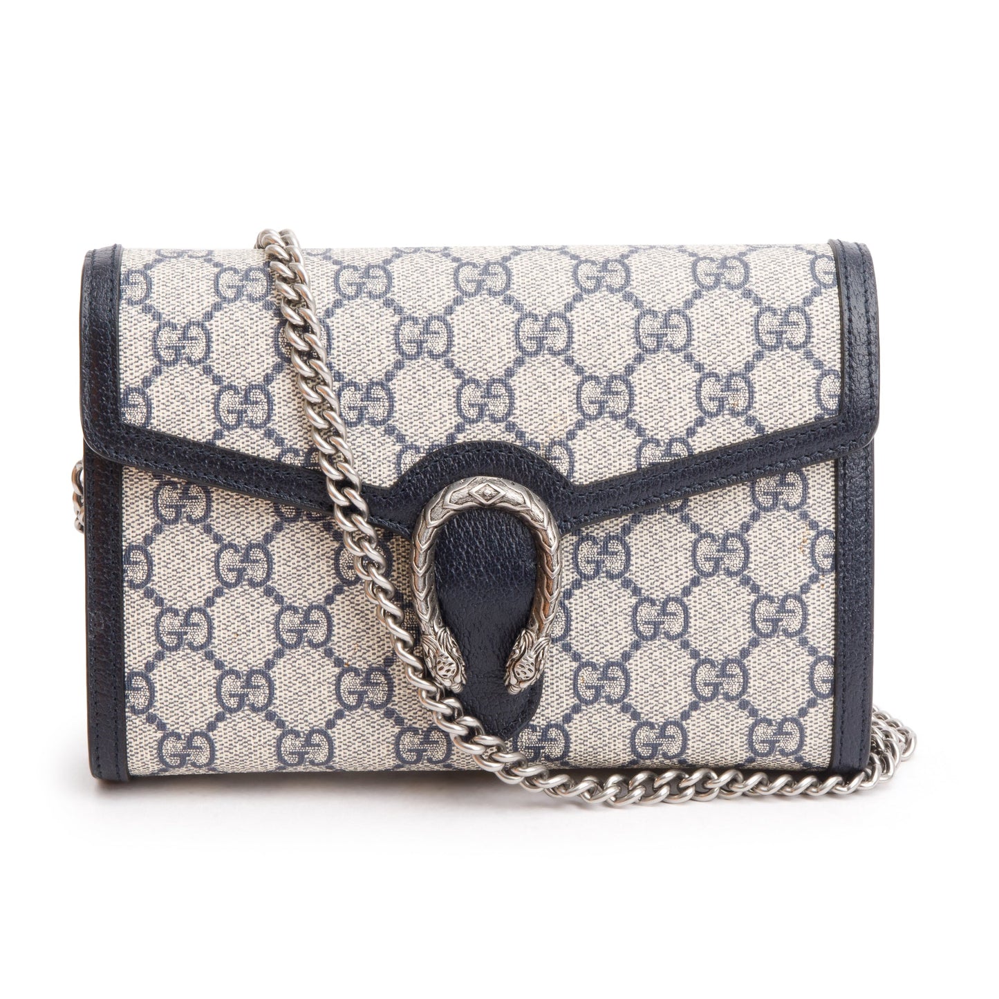 Gucci Beige/Blue Dionysus GG Supreme Wallet on Chain
