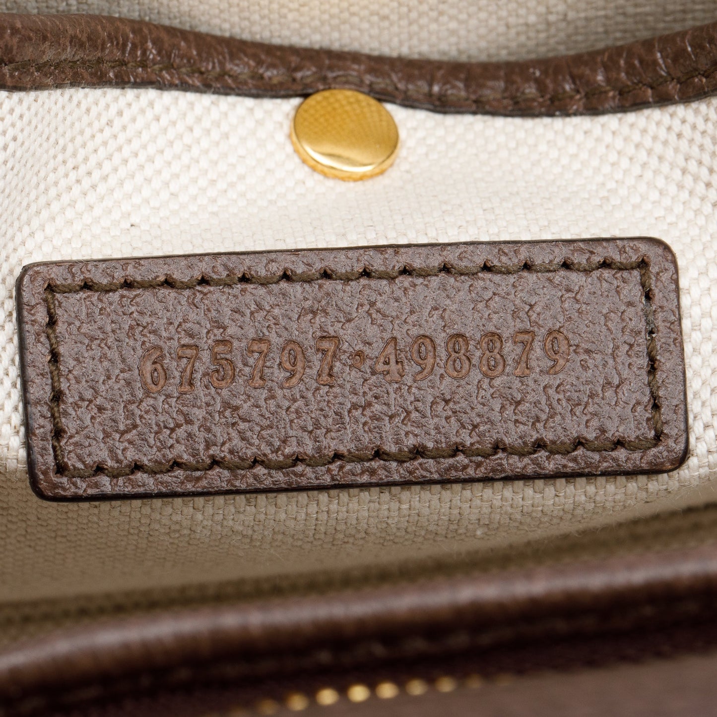 Gucci Beige/Brown Jumbo GG Canvas Bamboo 1947 Small Top Handle Bag