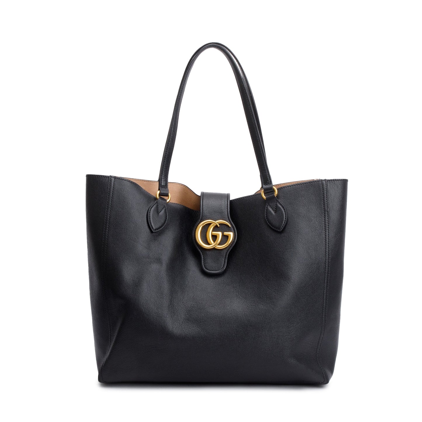 Gucci Black Calfksin Leather Medium Dahlia Tote