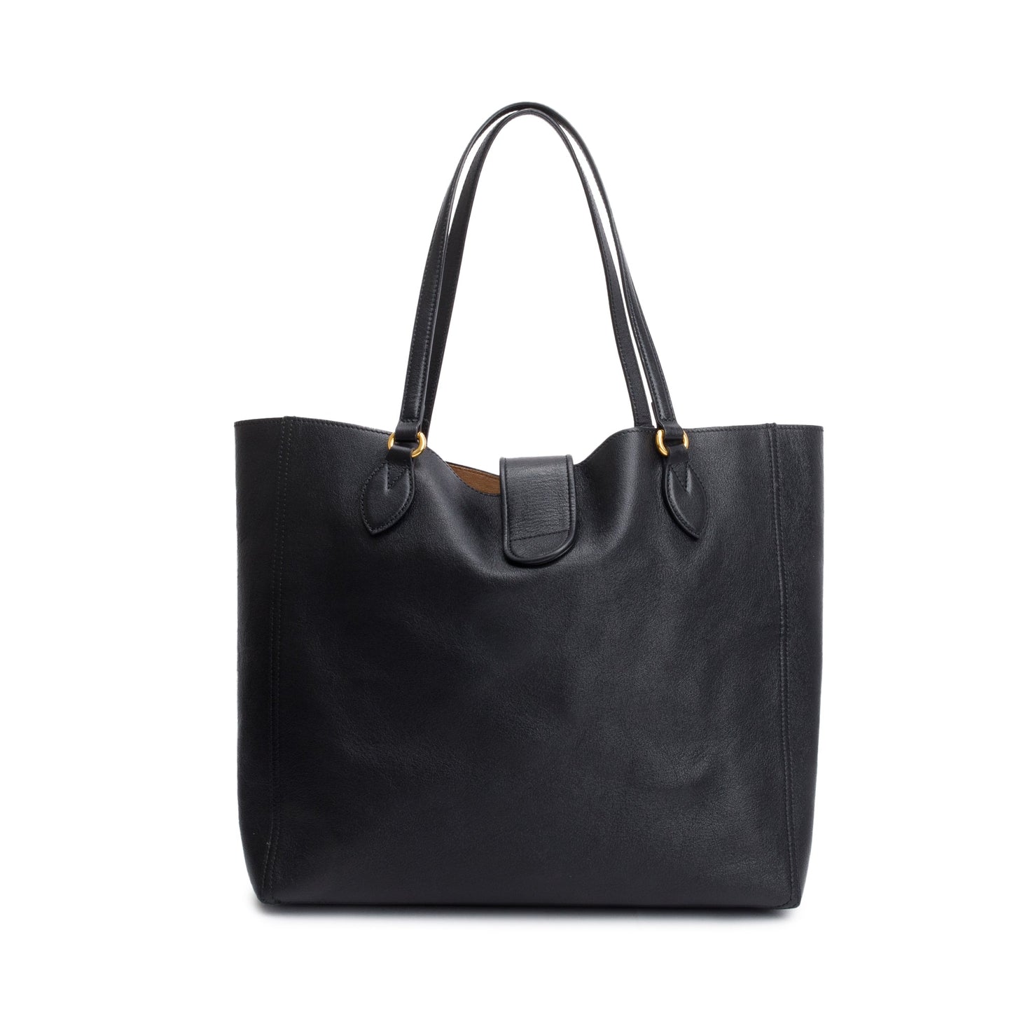Gucci Black Calfksin Leather Medium Dahlia Tote