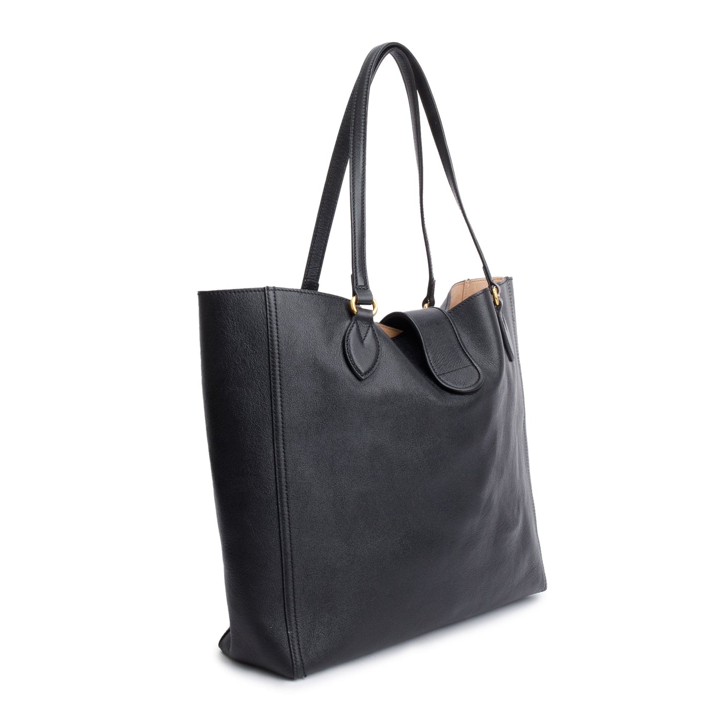Gucci Black Calfksin Leather Medium Dahlia Tote