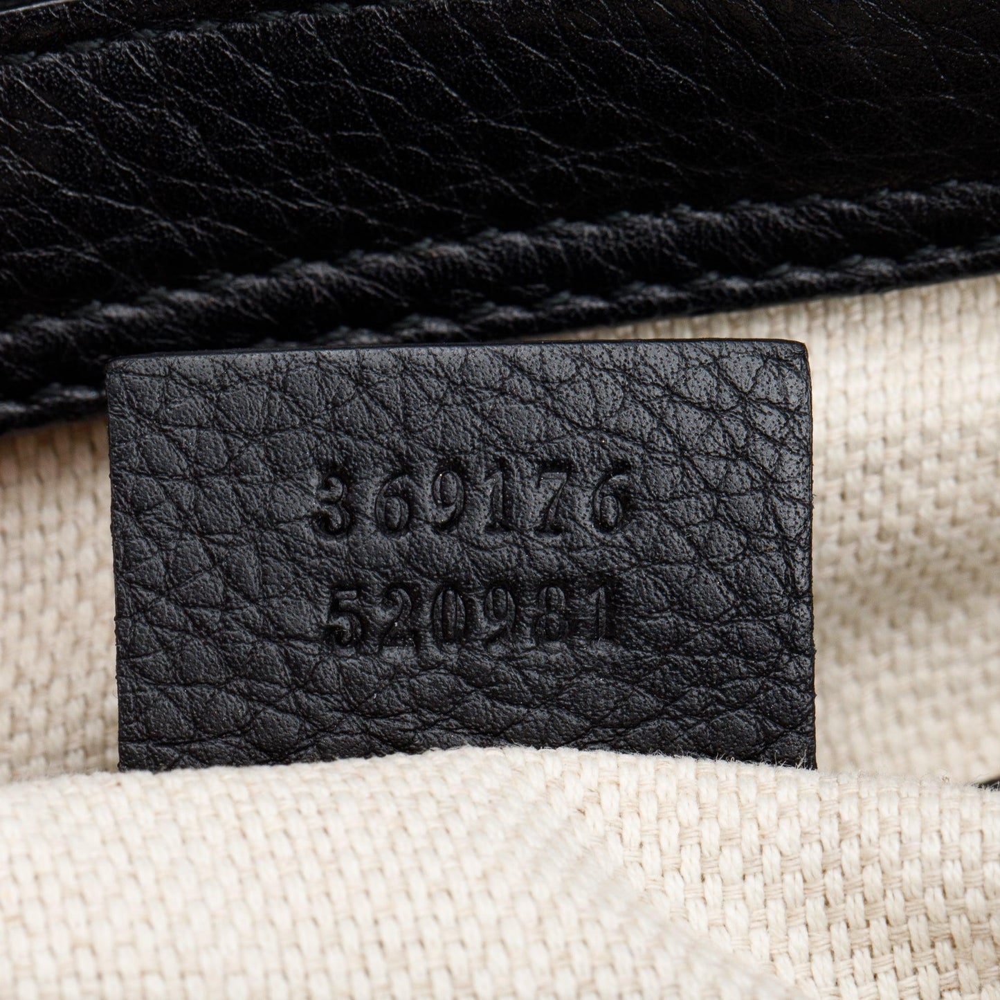Gucci Black Calfksin Leather Small Soho Cellarius Tote