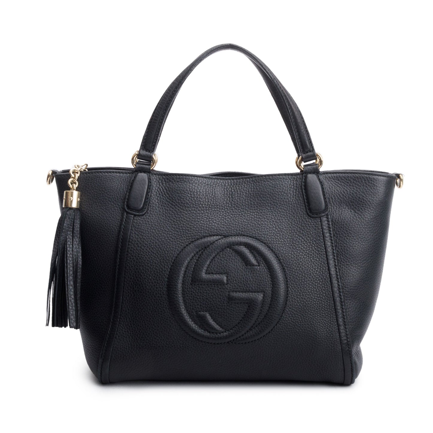 Gucci Black Calfksin Leather Small Soho Cellarius Tote