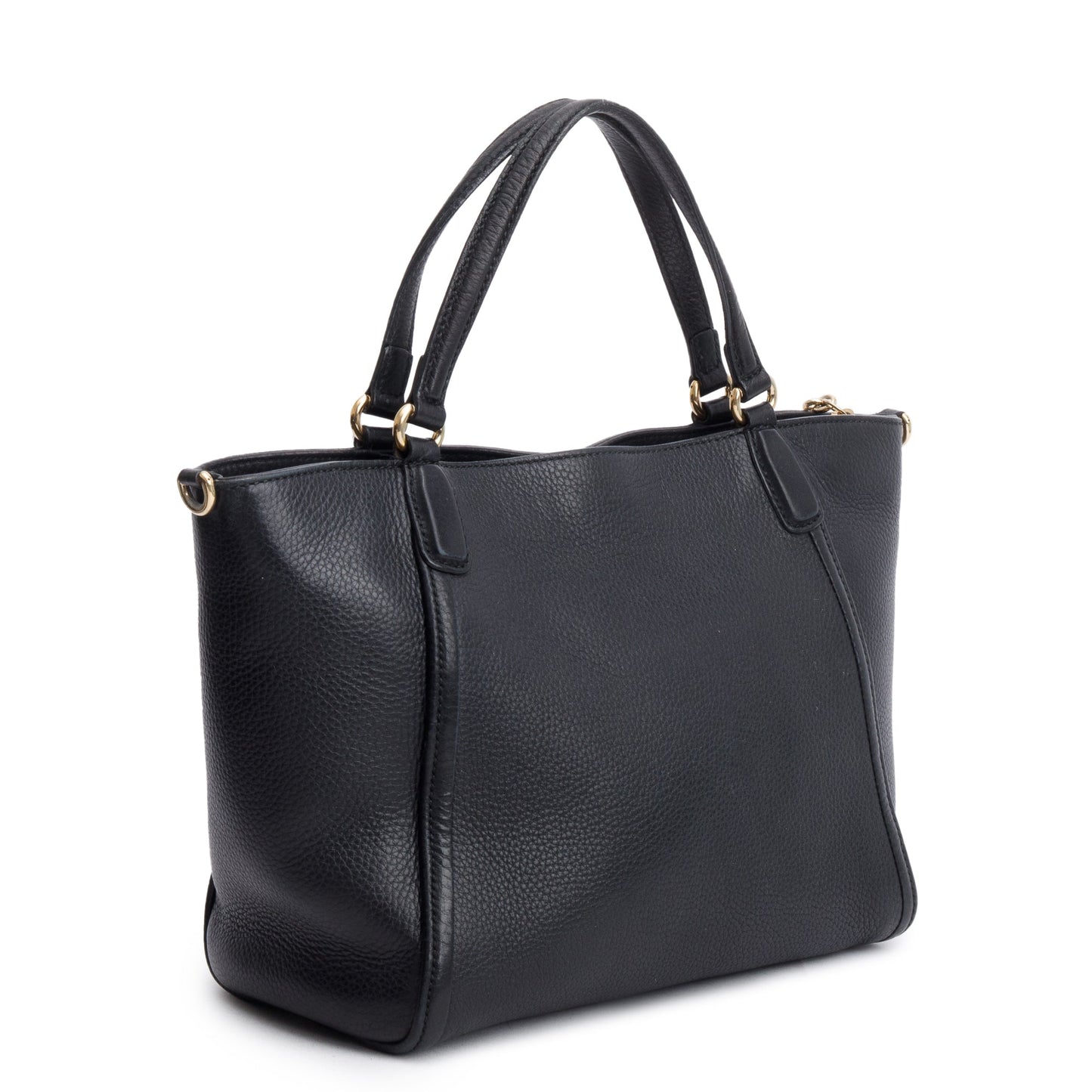 Gucci Black Calfksin Leather Small Soho Cellarius Tote