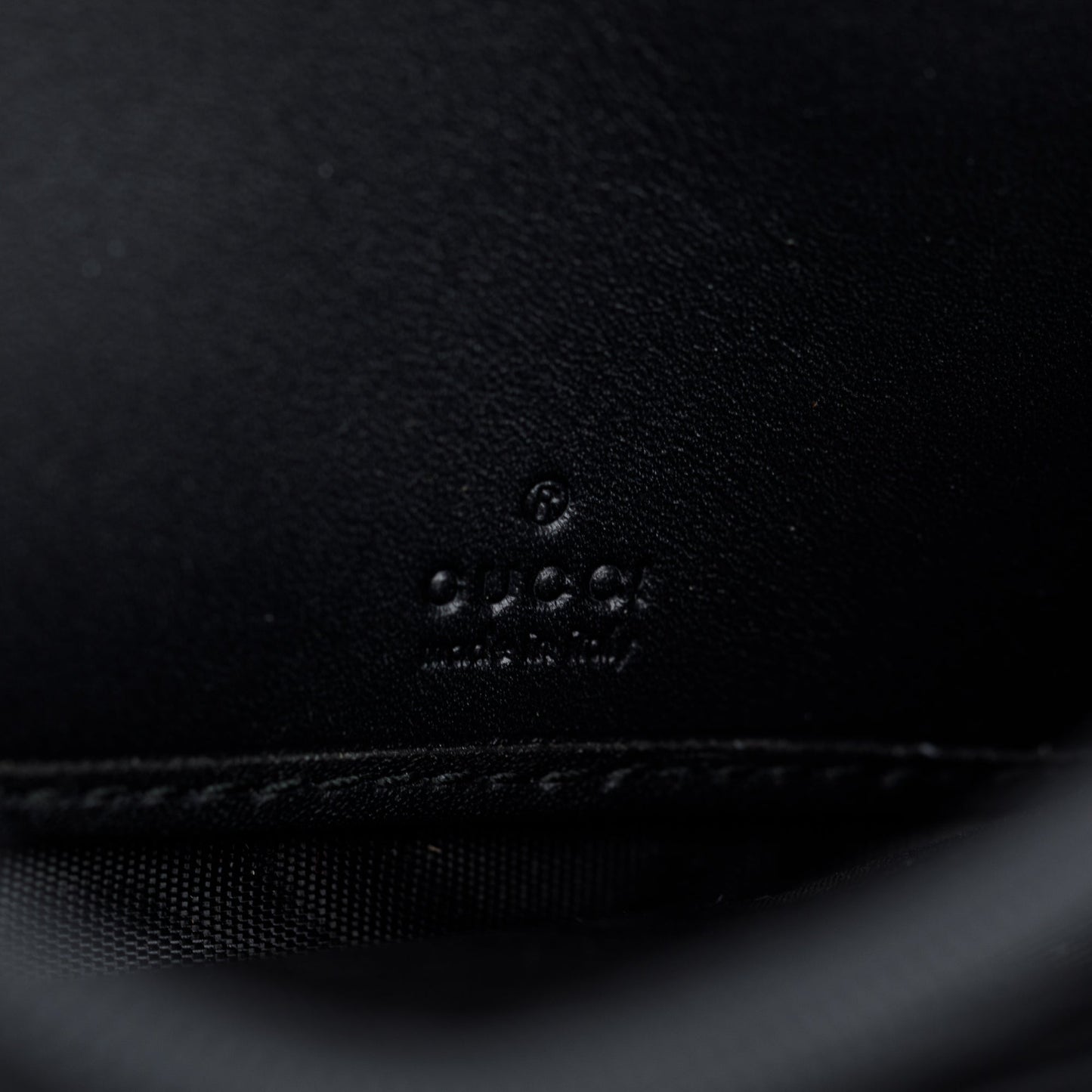 Gucci Black Calfskin GG Supreme Monogram Continental Wallet