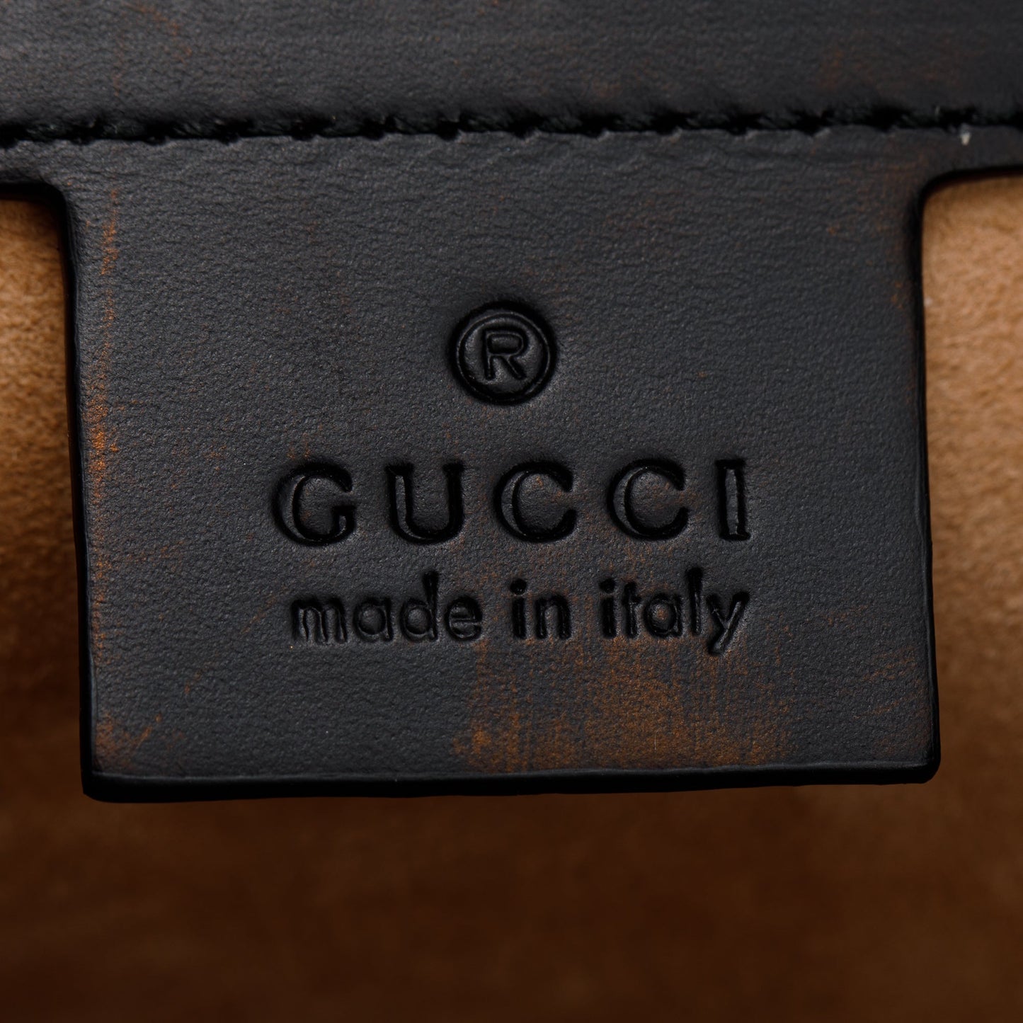 Gucci Black Calfskin Leather Animal Studs Maxi Sylvie Handle Bag