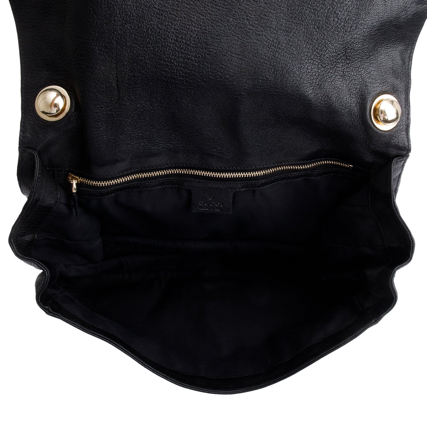 Gucci Black Calfskin Leather Blondie Flap Shoulder Bag
