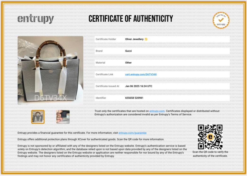 Gucci Black Calfskin Leather Diana Medium Tote Bag