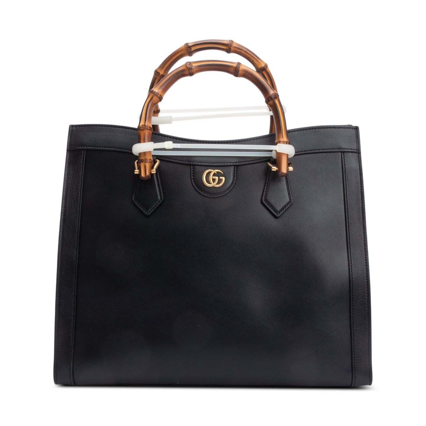 Gucci Black Calfskin Leather Diana Medium Tote Bag
