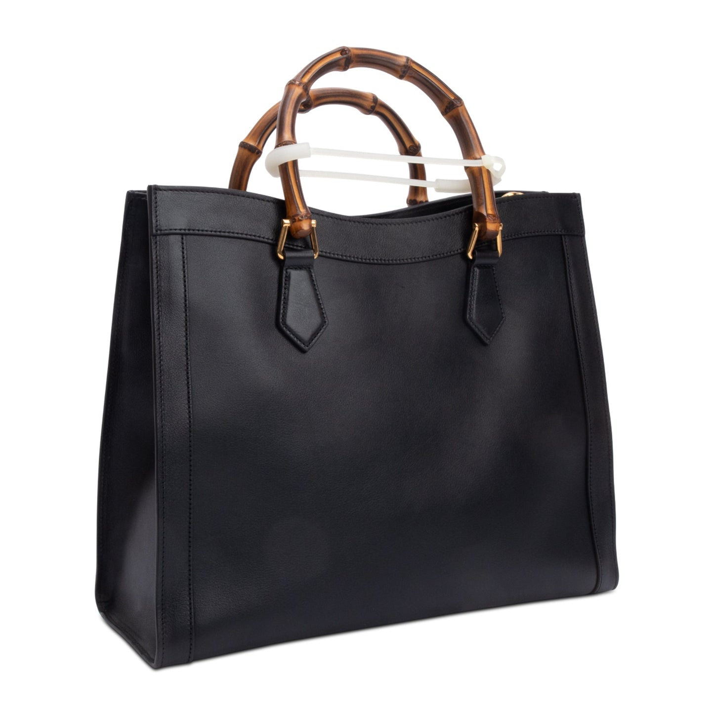 Gucci Black Calfskin Leather Diana Medium Tote Bag