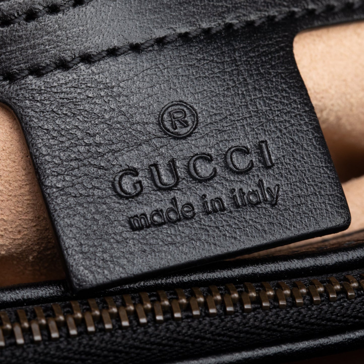 Gucci Black Calfskin Leather Diana Medium Tote Bag