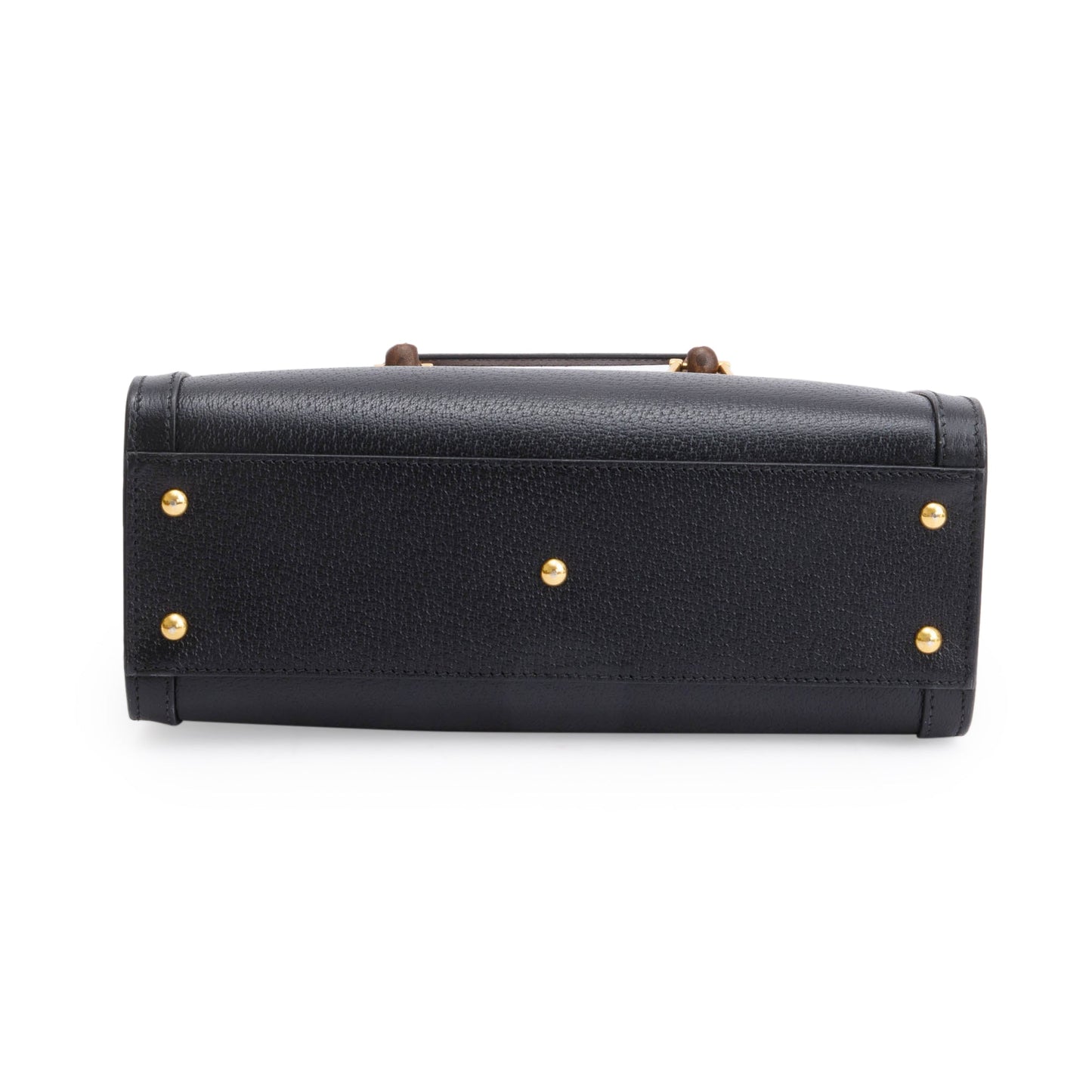 Gucci Black Calfskin Leather Diana Small Tote Bag