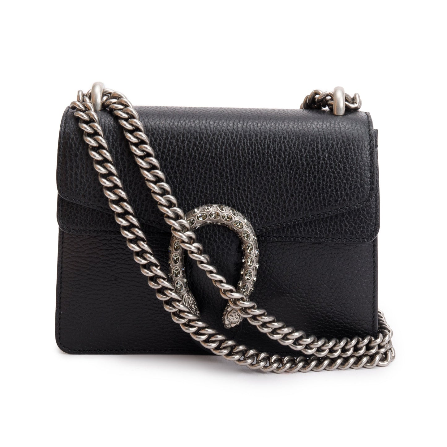 Gucci Black Calfskin Leather Dionysus Mini Shoulder Bag
